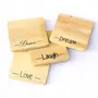 IVEI Motivational Words Print - Love Laugh Dream Dance Wooden Glass and Cup Coasters(Set of 4), 2 image