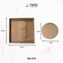 IVEI DIY Circle MDF Coasters Set of 6 & DIY Tray (11.5in X 11.5in) -MDF Plain Wooden Coasters Round Shaped Blank Cutouts for ting Wood Sheet Craft Decoupage Resin Art Work & Decoration, 5 image