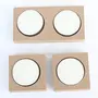 IVEI Wooden MDF DIY Tea Light Holder with s - Set of 3(1 Double & 2 Single) - Plain MDF Wooden Holders Blank for ting Wood Sheet Craft Decoupage Resin Art Work & Decoration, 2 image