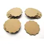 IVEI DIY MDF Circle and Scallop Shaped Coasters - (Set of 12)- for Craft/Activity/Decoupage/ting/Resin Work (Scallop Shaped), 5 image