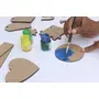 IVEI DIY MDF Wood Sheet Craft Photo Magnets - Plain MDF Photo Frame Fridge Magnet Blanks Cutouts - Set of 3 Mix Shaped Magnets for ting Wooden Sheet Craft Decoupage Resin Art Work & Decoration, 2 image