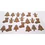 IVEI DIY MDF Cutouts of Xmas Decorations/Tree Ornaments/Snowman/Bells/Socks for Christmas - Plain MDF Blanks Cutouts for ting Wooden Sheet Craft Decoupage Resin Art Work & Decoration - Set of 20, 5 image