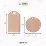 IVEI DIY Wood Sheet Craft - MDF Cutouts Bag/Luggage Tags - Plain MDF Blanks Cutouts - Set of 10 (2 Shapes) for ting Wooden Sheet Craft Decoupage Resin Art Work & Decoration, 5 image