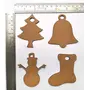 IVEI DIY MDF Cutouts of Xmas Decorations/Tree Ornaments/Snowman/Bells/Socks for Christmas - Plain MDF Blanks Cutouts for ting Wooden Sheet Craft Decoupage Resin Art Work & Decoration - Set of 20, 4 image