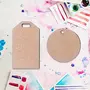 IVEI DIY Wood Sheet Craft - MDF Cutouts Bag/Luggage Tags - Plain MDF Blanks Cutouts - Set of 10 (2 Shapes) for ting Wooden Sheet Craft Decoupage Resin Art Work & Decoration, 3 image