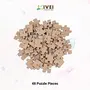 IVEI DIY Wood Sheet Craft - MDF Cutouts Puzzle with Craft Shape/Jigsaw Pieces - Plain MDF Blanks Cutouts - 48 Puzzle Pieces for ting Wooden Sheet Craft Decoupage Resin Art Work & Decoration, 6 image