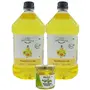 Farm Naturelle-2 Nos. Organic Virgin Cold Pressed Sunflower Oils-1 LTR(Pack of 2) -Free Forest Raw Honey 55G