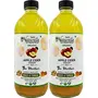 Farm Naturelle Organic Apple Cider Vinegar with Mother and Apple Cider Infused Ginger and Turmeric (500 ml x 2 ) Pack of 2