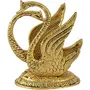 Decor And Art Metal Decorative Golden Swan Duck Shape Napkin Holder for Dining Table (Golden) -11cm
