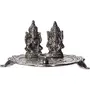 Prince Home Decor & Gifts White Metal Silver Color Laxmi Ganesh Pooja Thali Set for Home Decor and Festive Decor, 2 image