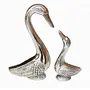 Prince Home Decor & Gifts Swan Set No 1 Silver Pair of Kissing Duck Showpiece.