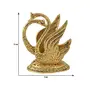 Prince home decor & gifts Oxidize Metal Handicrafts Decorative Golden Swan Duck Shape Napkin Holder, 4 image