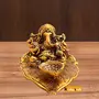 Prince Home Decor & Gifts Metal Ganesh Gold Polish Leaf for Home Decor and Gift Purpose(12 x12 x 8 cm), 3 image
