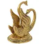 Prince home decor & gifts Oxidize Metal Handicrafts Decorative Golden Swan Duck Shape Napkin Holder, 2 image