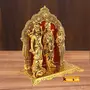 Prince Home Decor & Gifts Aluminium Gold Plated Ram Sita Hanuman Laxman Statue