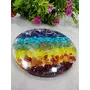 Crystal Cave Exports 4 Inch Seven Chakra Orgone Food Charging/Clearing Plate Disk Plate Or Coaster, 6 image