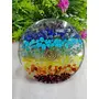 Crystal Cave Exports 4 Inch Seven Chakra Orgone Food Charging/Clearing Plate Disk Plate Or Coaster, 5 image