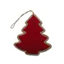 Red Zari Hand Embroidery Christmas Tree ornaments | Decorative hangings