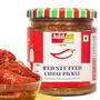 Add me Red Stuffed King Chilli Pickles 200gm lal mirch ka Bharwa Banarasi Masala mirchi ka achar 200g Glass Jar