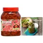 Sun Grow Combo -Chatpata Homemade Masalo Se Bana Without Oil Organic Carrot Pickle Pickl 1kg- Home Made Organig Chit-Pit Rajasthani Marwari Green Chilli Pickle 1kg (Pack of2kg*1kg)