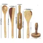 Wooden Ladel Set (8 Ladles+ 1 Masher+ 1 Rolling Pin), 14 image
