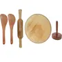 Brown Wooden Skimmer & Chakla Belan - 4 Pieces, 2 image