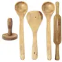 Wooden 3 Ladles, 1 Masher & 1 Rolling Pin, 2 image