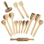 Wooden Kitchen Tools Set Of 14