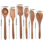 Wooden Serving And Cooking Spoon Kitchen Utensil Set Of 6, 10 image