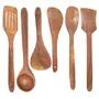 Wooden Serving And Cooking Spoon Kitchen Utensil Set Of 6, 2 image