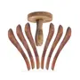 Wooden 6 Soup Spoons And Masher, 2 image