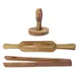 Wooden Chimta, Belan And Masher Set, 2 image