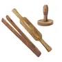 Wooden Chimta, Belan And Masher Set, 3 image