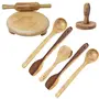Wooden Skimmers Set With Chakla Belan And Masher, 2 image