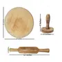 Wooden Skimmers Set With Chakla Belan And Masher, 4 image
