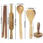 Wooden Ladles, Rolling Pin, Masher And Chimta, 8 image
