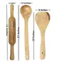 Wooden Ladles, Rolling Pin, Masher, Peeler And Chimta, 8 image