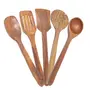 Wooden Bowls (Set Of 2) Wooden Handmade Cooking Spoon Set, 3 image