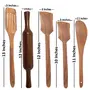 Wooden Handicrafts 1 Bowl, 4 Cooking Spoon, 1 Rolling Pin, Pack Of 6, 5 image