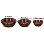 Handicrafts Wooden Bowl Set Of 3, Spoon Set of 5 | 1 Frying, 1 Serving, 1 Spatula, 1 Chapati Spoon, 1 Desert, 4 image