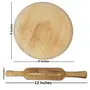 Antique Wooden Handmade 5 Cooking Spoon, 1 Rolling Pin, 1 Chakla Pack Of 7, 4 image