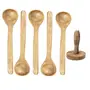 Brown Wooden Skimmer Set Of 5 With A Masher, 2 image