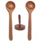 Brown Wooden Two Skimmers With One Masher, 2 image