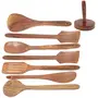 Brown Wooden Seven Skimmers With A Masher, 2 image