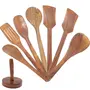 Brown Wooden Seven Skimmers With A Masher, 3 image
