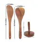 Brown Wooden Seven Skimmers With A Masher, 5 image