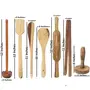 Brown Wooden Kitchen Tool Set Of 7, 3 image