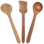 Brown Wooden Cutlery Set Of 3, 2 image