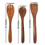 Premium Wooden Spoons for Cooking, Nonstick Wood Kitchen Utensil Cooking Spoons, Natural Sheesham Wood Kitchen Utensils Set (6 Pcs), 4 image