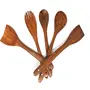 Premium Wooden Spoons for Cooking, Nonstick Wood Kitchen Utensil Cooking Spoons, Natural Sheesham Wood Kitchen Utensils Set (6 Pcs), 4 image